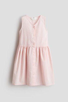 Дитяча літня сукня H&M із жатої бавовни кора, Персиково-рожева 92см 1317437006-92 фото