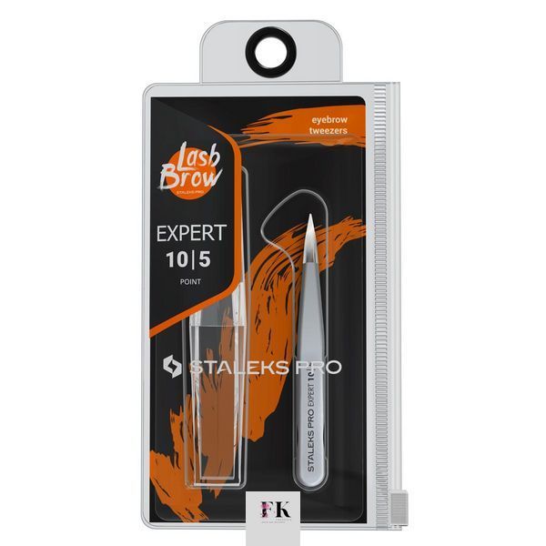 Пінцет для брів точковий Staleks Expert TE-10/5 TE-10-5 фото