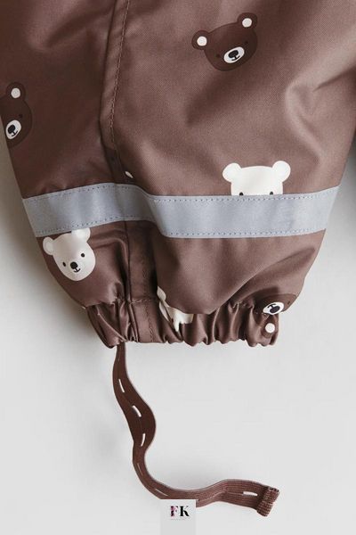 Дитячий зимовий комбінезон H&M коричневий з ведмедиками 86см (1232170022-86) 1232170022-86 фото