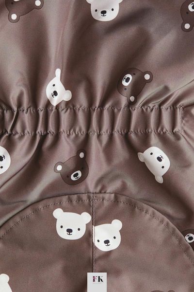 Дитячий зимовий комбінезон H&M коричневий з ведмедиками 86см (1232170022-86) 1232170022-86 фото