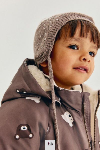 Дитячий зимовий комбінезон H&M коричневий з ведмедиками 86см (1232170022-86) 1232170022-86 фото
