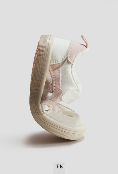 Дитяче анатомічне взуття H&M Barefoot з еластичною підошвою Біле/Рожеве (1339478002-20/21) 1339478002-20/21 фото
